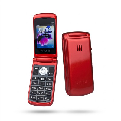 T-Source T203 Dual Display Folding Mobile Phone (RED)